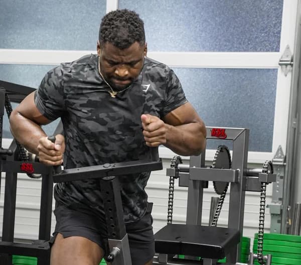 Francis Ngannou training at Sport Science Lab