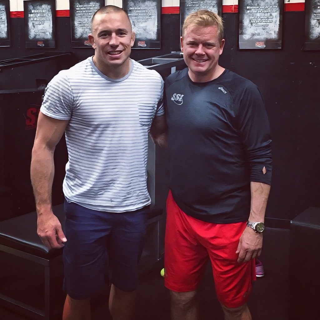 Gavin Macmillan with Georges St-Pierre at Sport Science Lab